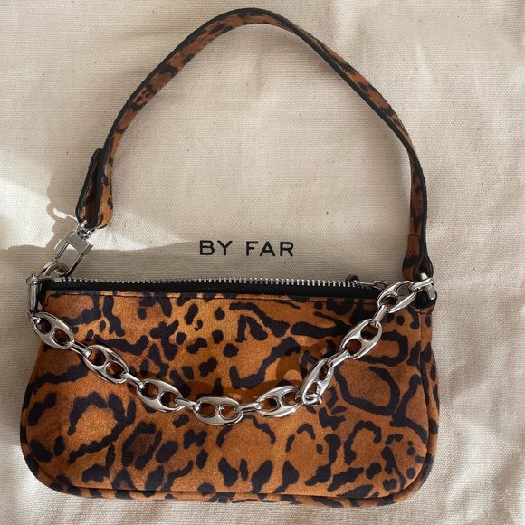 By Far Mini Rachel Leopard Print Bag - Picture 1 of 9